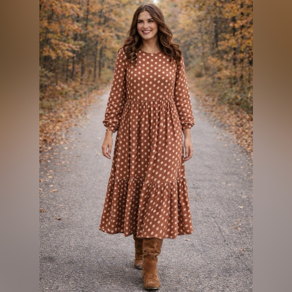 3X Jillian Harris x Joe Fresh Polka Dot Prairie “Shay” Dress, New With Tags